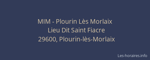 MIM - Plourin Lès Morlaix