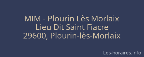 MIM - Plourin Lès Morlaix