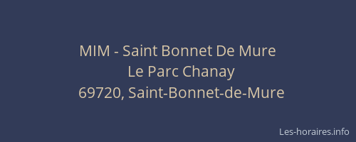 MIM - Saint Bonnet De Mure