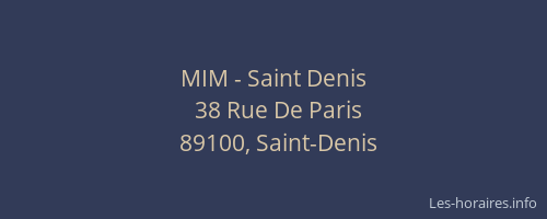 MIM - Saint Denis