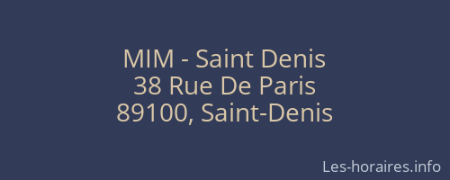 MIM - Saint Denis