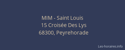 MIM - Saint Louis