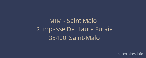 MIM - Saint Malo