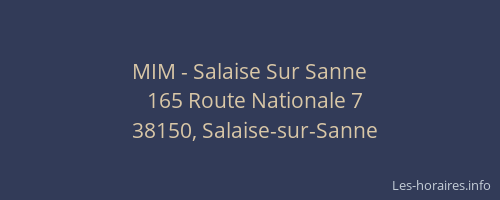 MIM - Salaise Sur Sanne