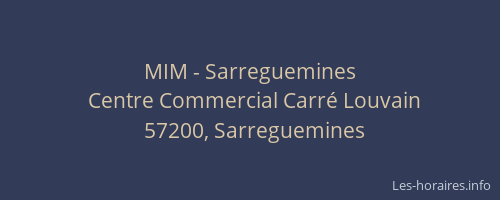 MIM - Sarreguemines
