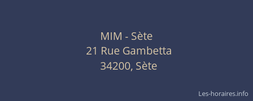 MIM - Sète