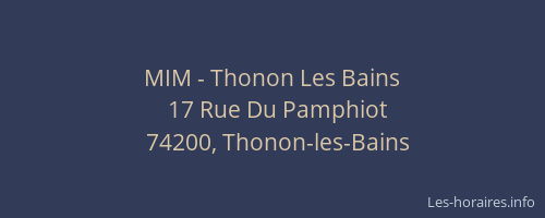 MIM - Thonon Les Bains