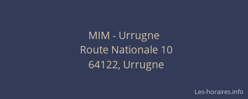MIM - Urrugne