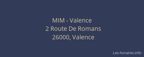 MIM - Valence