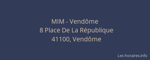 MIM - Vend&ocirc;me