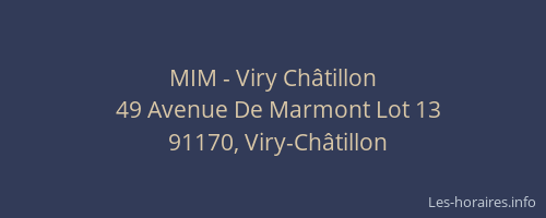 MIM - Viry Châtillon