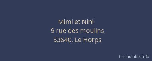 Mimi et Nini