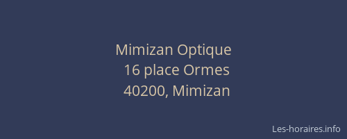 Mimizan Optique