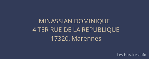 MINASSIAN DOMINIQUE