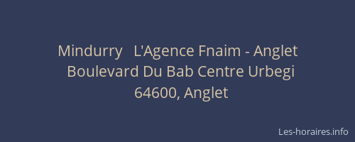 Mindurry   L'Agence Fnaim - Anglet
