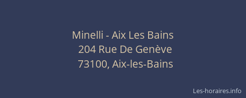 Minelli - Aix Les Bains