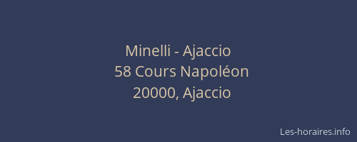 Minelli - Ajaccio