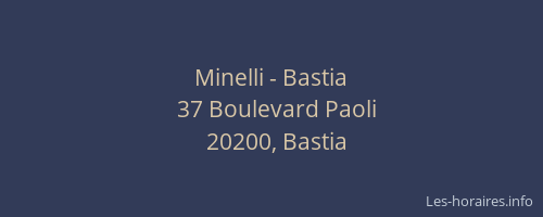 Minelli - Bastia
