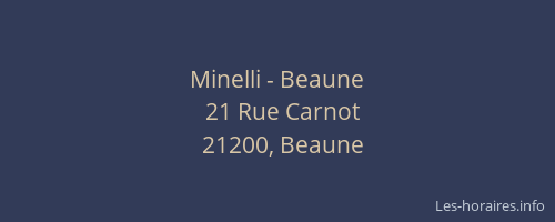 Minelli - Beaune