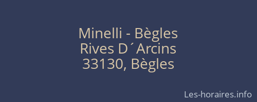 Minelli - Bègles