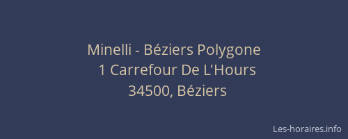 Minelli - Béziers Polygone