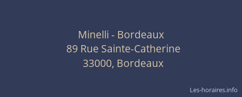 Minelli - Bordeaux