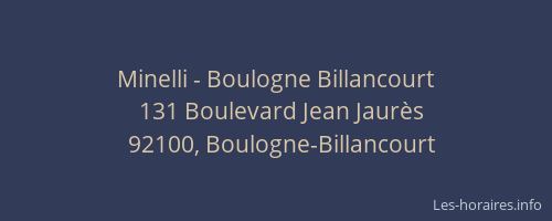 Minelli - Boulogne Billancourt