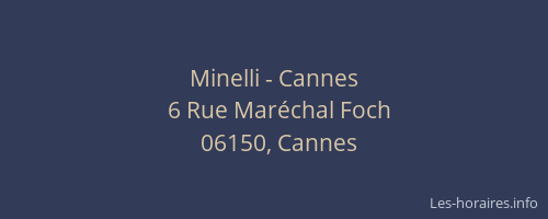 Minelli - Cannes