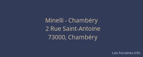 Minelli - Chambéry