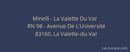Minelli - La Valette Du Var