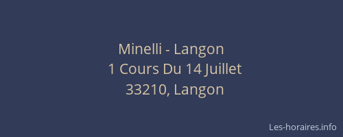 Minelli - Langon