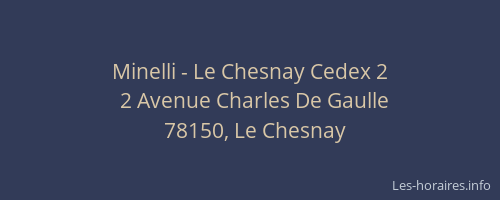 Minelli - Le Chesnay Cedex 2