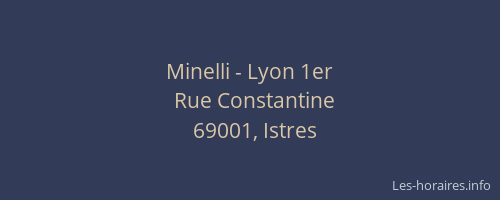 Minelli - Lyon 1er