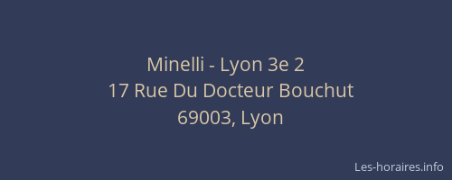 Minelli - Lyon 3e 2