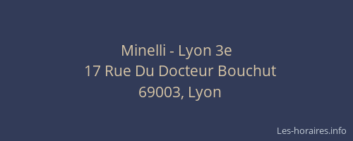 Minelli - Lyon 3e
