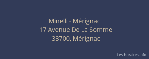 Minelli - Mérignac