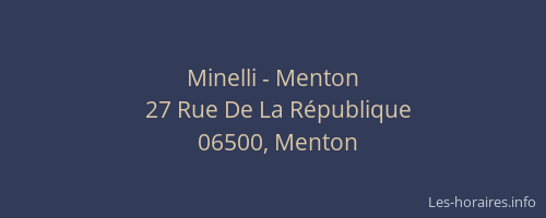 Minelli - Menton