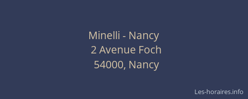 Minelli - Nancy