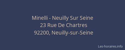 Minelli - Neuilly Sur Seine