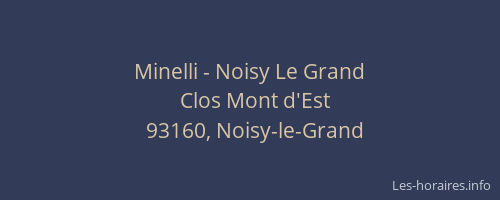 Minelli - Noisy Le Grand
