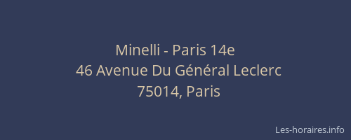 Minelli - Paris 14e