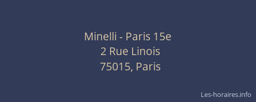 Minelli - Paris 15e