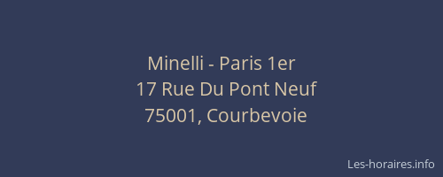 Minelli - Paris 1er