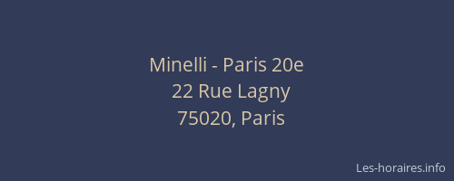 Minelli - Paris 20e