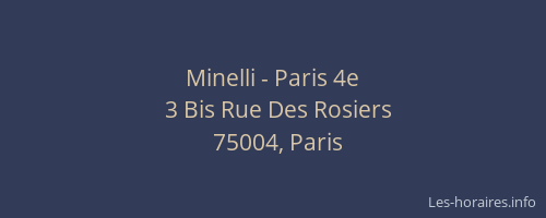 Minelli - Paris 4e