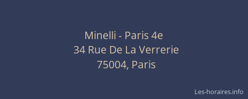 Minelli - Paris 4e
