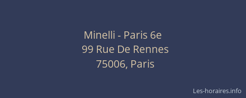 Minelli - Paris 6e
