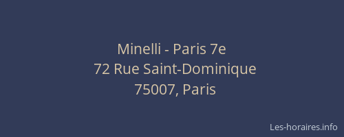 Minelli - Paris 7e