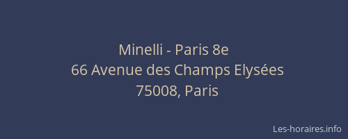 Minelli - Paris 8e