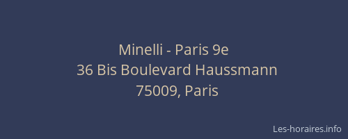 Minelli - Paris 9e
